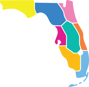 Multi-color regional map